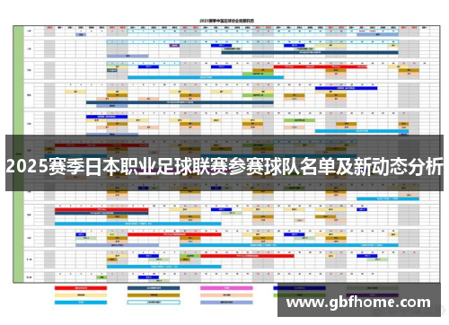 2025赛季日本职业足球联赛参赛球队名单及新动态分析